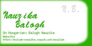 nauzika balogh business card